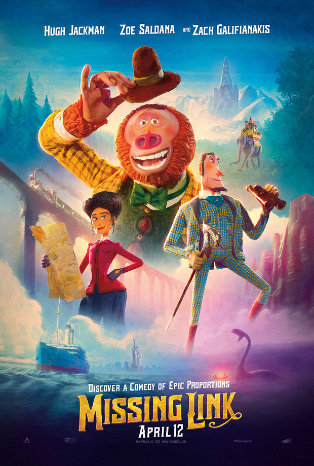 Missing Link - Poster, behind the scenes, featurette & trailers (Laika Studios)