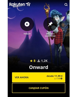Onward, ya disponible en formato digital (Rakuten)