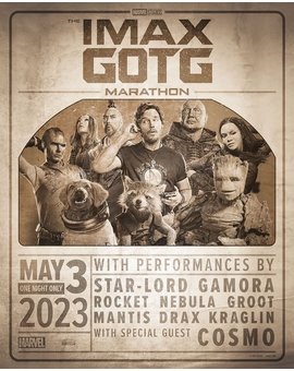 Guardians of the galaxy volume 3 - Imax marathon
