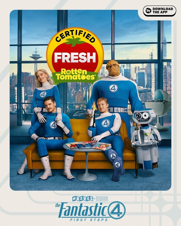 The Fantastic 4: First steps - 88% Rotten Tomatoes 