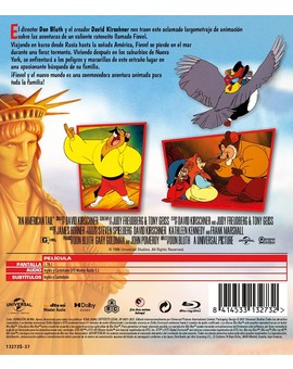 Contraportada de Fievel y el Nuevo Mundo en BD