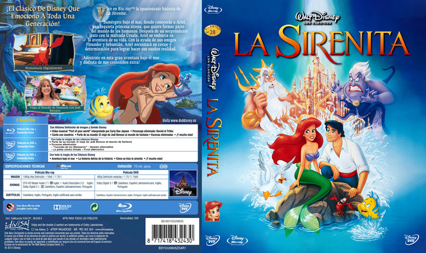 la sirenita (1989) 3 discos caratula
