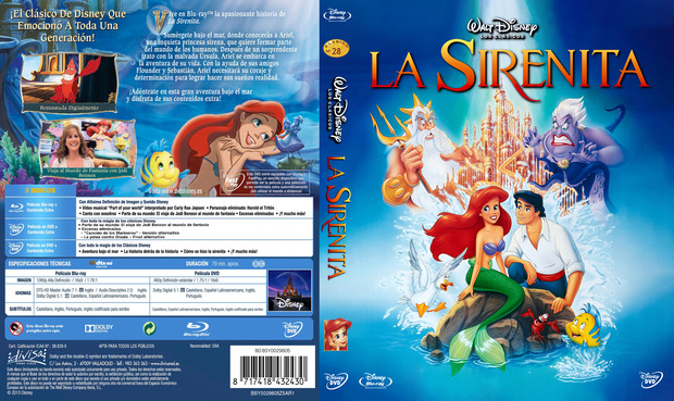 la sirenita (1989) 3 discos caratula (modificada)