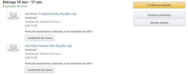 El 8 de noviembre, la 9 pelicula de One piece y el especial en 3D