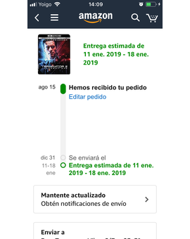 Amazon.com el retraso que os comento, recibí el otro día el correo
