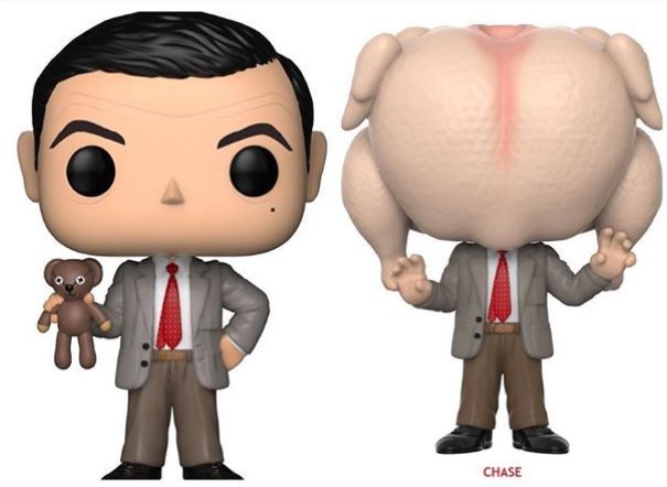 Genialidad de funko Mr. Bean chase que sale en enero a la venta 