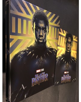 confirmado!!! black panther steelbook  ,zavvi . tiene relieves +`postal lenticular