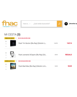 OFERTACA FNAC 3X2