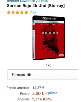 Gorrión rojo 4K a 5€