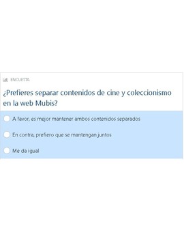 Encuesta a los usuarios de la web
