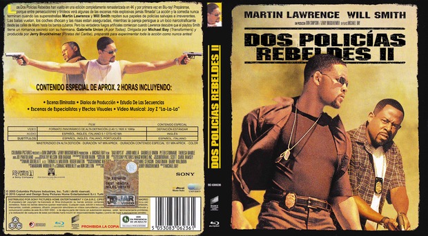 Carátula en ESPAÑOL de Dos policías rebeldes 2 BLU-RAY