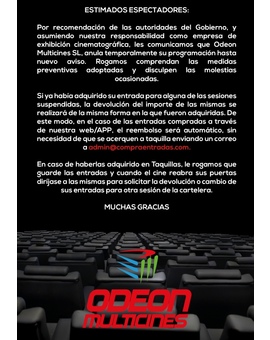 Odeon Multicines también cierra