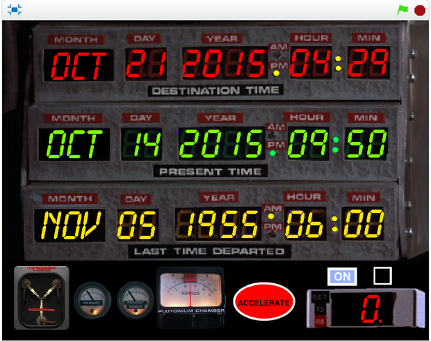 Simulador de los circuitos temporales del DeLorean
