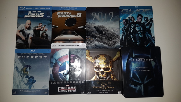 mi pekeña coleccion de steelbook....por ahora...