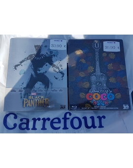 carrefour 70% en la segunda unidad, black panther + coco steelbook