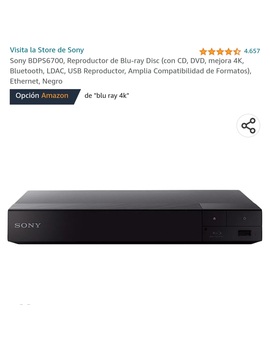Duda reproductor bluray Sony BDPS6700