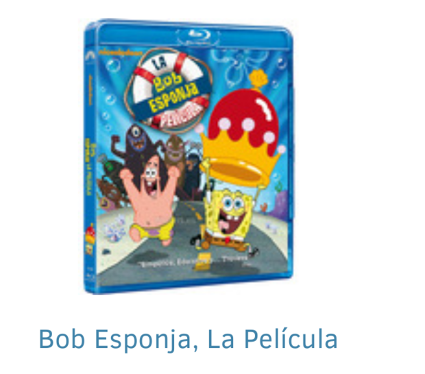 Busco Bluray de Bob Esponja La Película