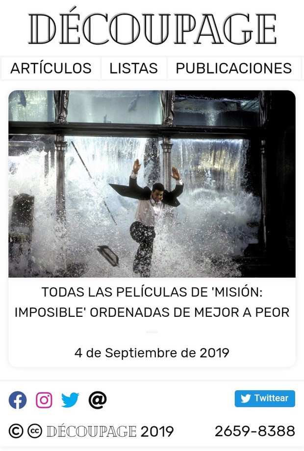 La saga Misión Imposible de mejor a peor