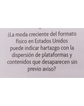 Adiós streaming, viva el formato fisico