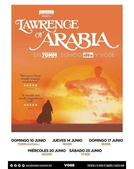 Lawrence de Arabia a 70 mm este próximo mes de junio en Phenomena