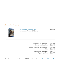 GIGANTE DE HIERRO BLU - AMAZON CUMPLE