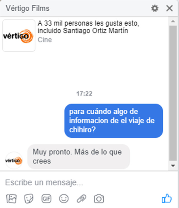 Respuesta de Vertice Films...