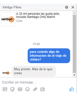 Respuesta de Vertice Films...