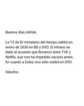 Contestación de Divisa a la salida de la temporada 3 de Ministerio del Tiempo