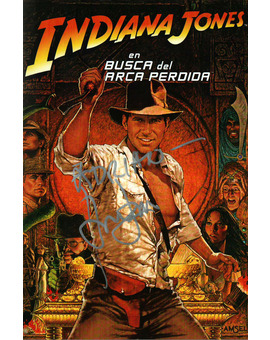 En Busca del arca perdeda, firmada por Harrison Ford