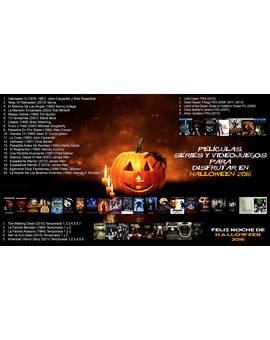 Películas,series y videojuegos para disfrutar en Halloween 2016. 