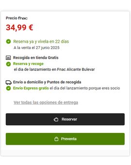 Reservas Arvi en Fnac