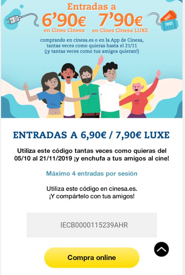 Descuentos en cinesa