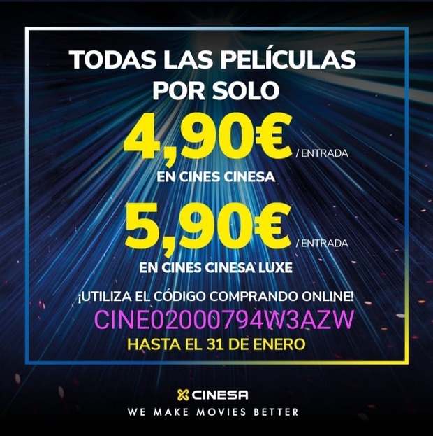 Código descuento Cinesa