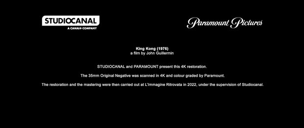 Sobre la restauración de 'King Kong' (1976)