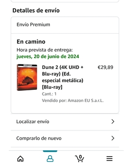 Dune steelbook enviado amazon