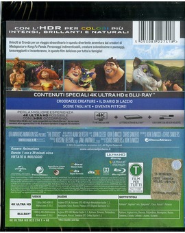 croods 4k 10 diciembre Italia posiblemente con castellano.