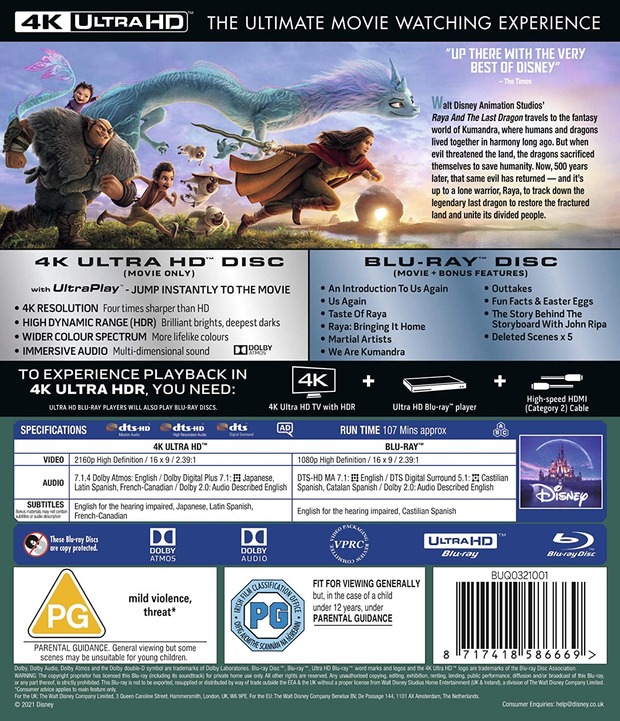Raya y el ultimo dragon 4k uk