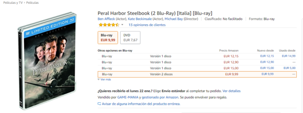 Steelbook Pear Harbor