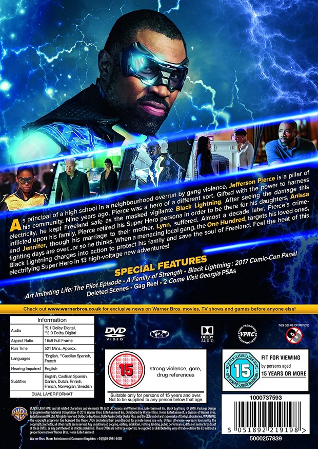 black lightning dvd temporada 1 con castellano