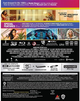 Wonder Woman  1984. Edición 4K+3D+2D Carátula trasera