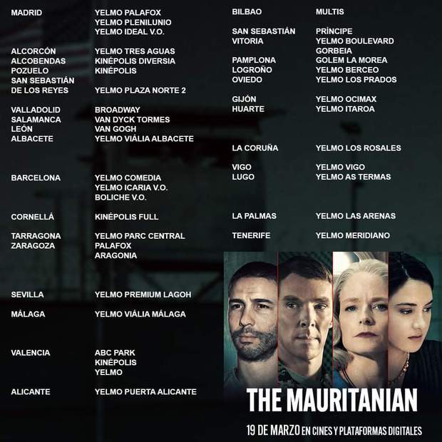 The mauritanian. Cines. 19 marzo