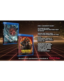 SEA MONSTER + DRAGON FURY ROAD. Ya en blu-ray