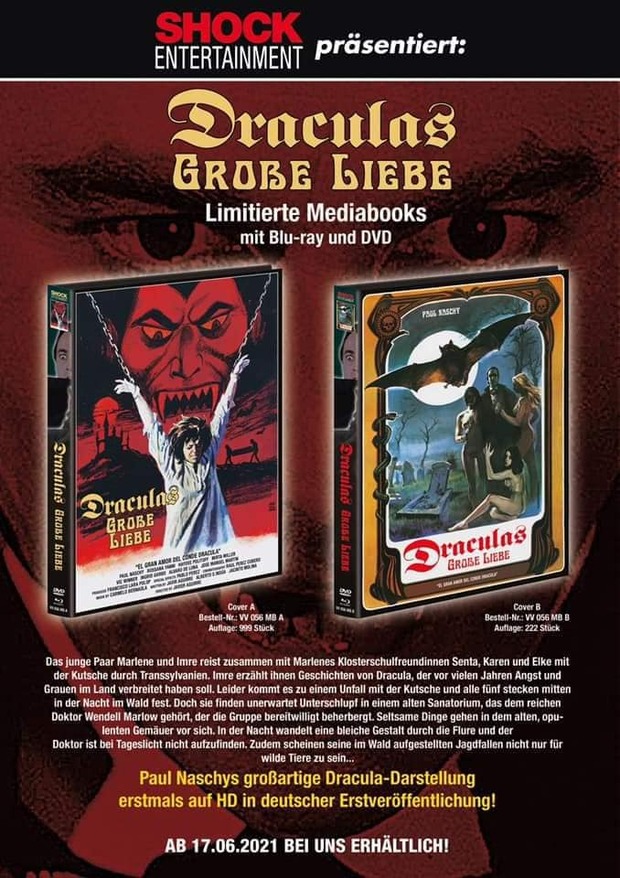 El gran amor del conde Drácula. Próximamente en blu-ray