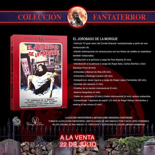 El jorobado de la morgue. Próximamente en blu-ray