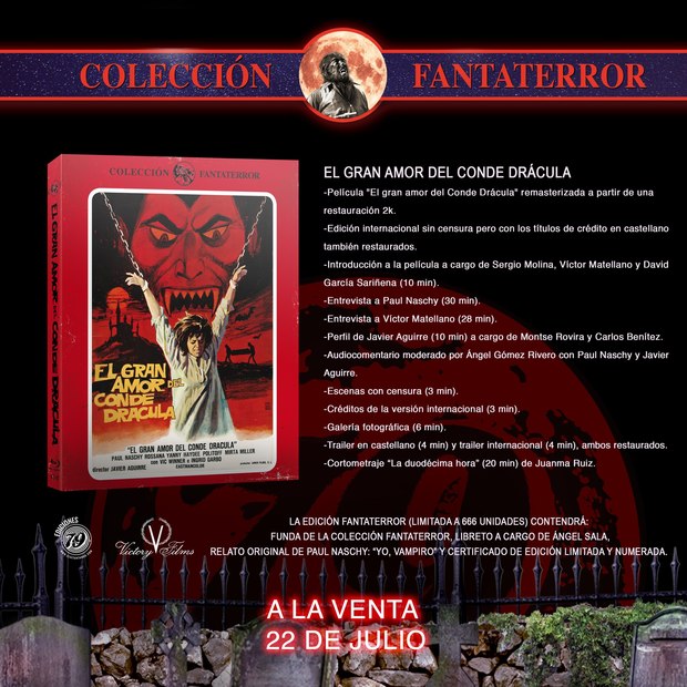 El gran amor del conde Drácula. Próximamente en blu-ray