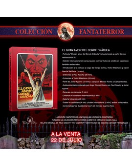 El gran amor del conde Drácula. Próximamente en blu-ray
