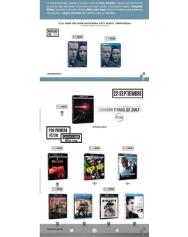 Outlander 6, maligno, ex-machina y más en septiembre