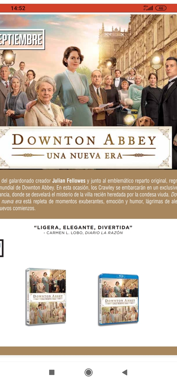 Downton Abbey Una nueva era. Próximamente en Blu-ray