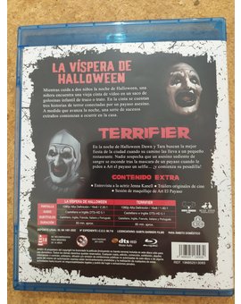 Terrifier carátula trasera y otros lanzamientos de terror