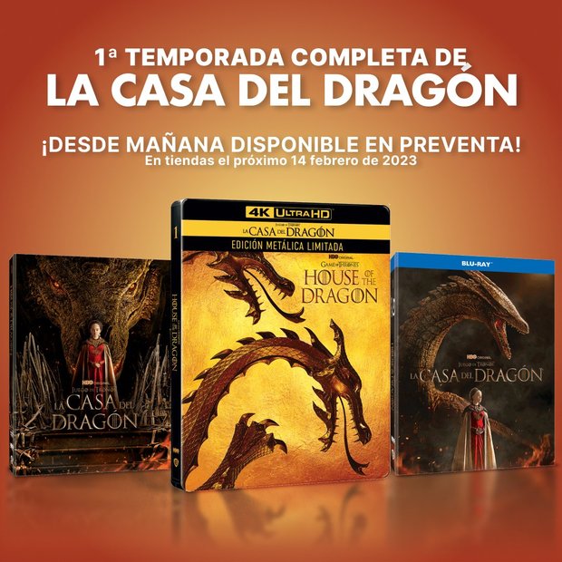 La casa del dragón Temporada 1. Próximamente en formato físico en España